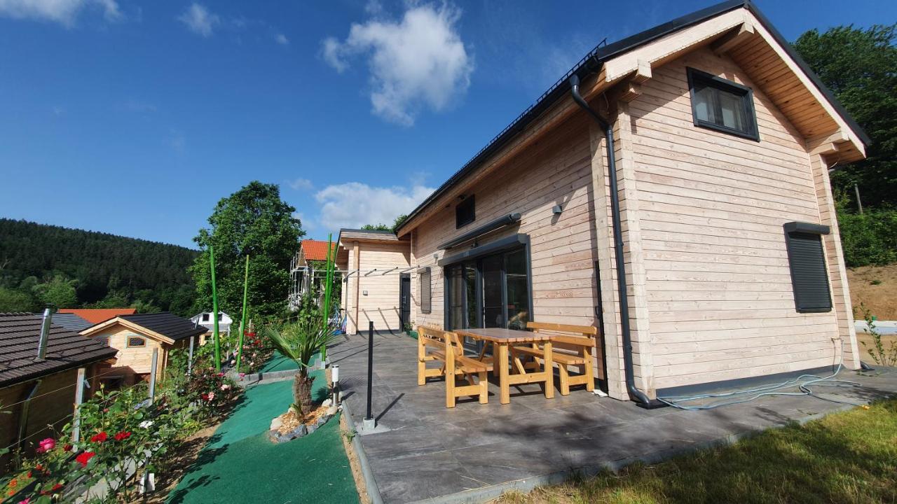 Holzhaus Am See Mit Panoramablick Trausnitz Exterior foto